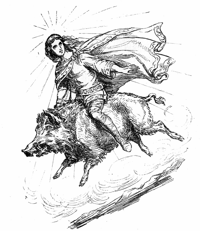 Freyr on his Boar