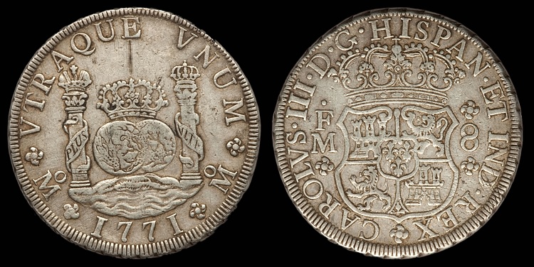 Spanish Silver Dollar, 1771