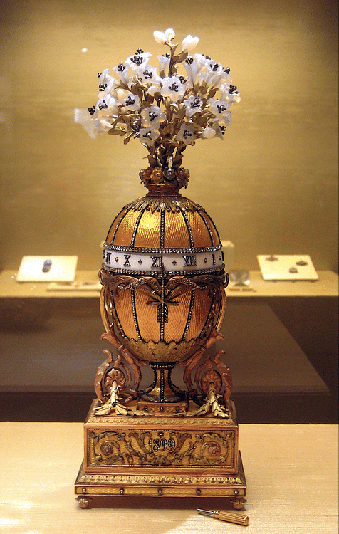Madonna-Lily Clock Egg by Fabergé