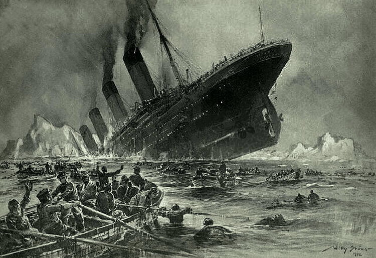 Sinking of the Titanic by Stöwer