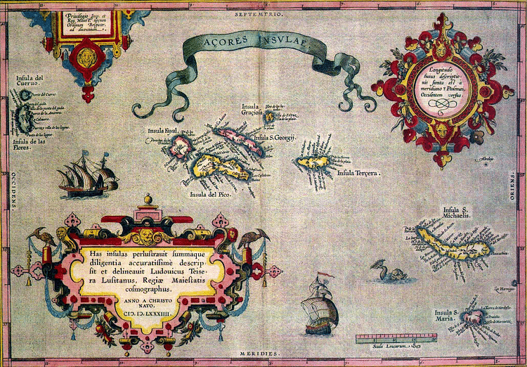 1584 Map of the Azores