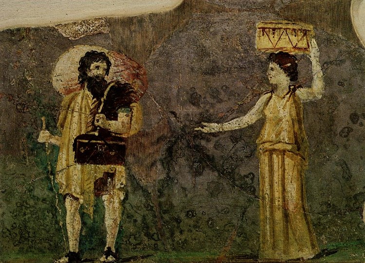 Fresco of Hipparchia & Crates