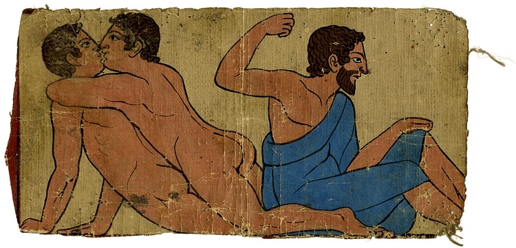 Lovers Fresco from the Tomb of the Chariots