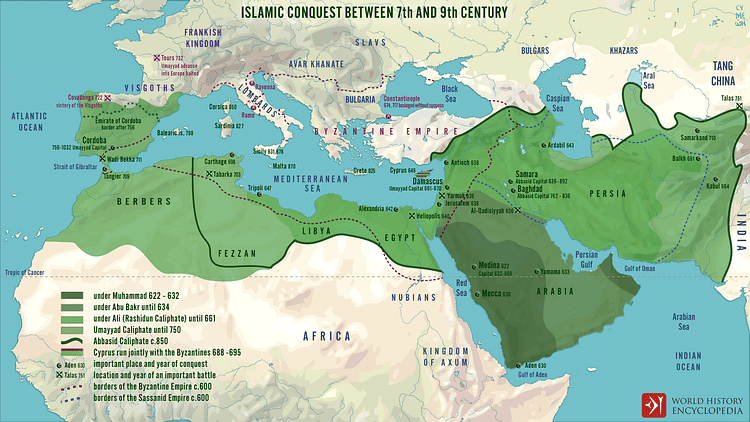Islamic Conquests in the 7th-9th Centuries
