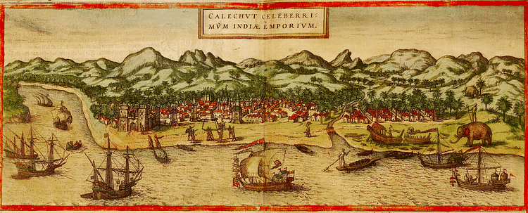 The Port of Calicut in 1572