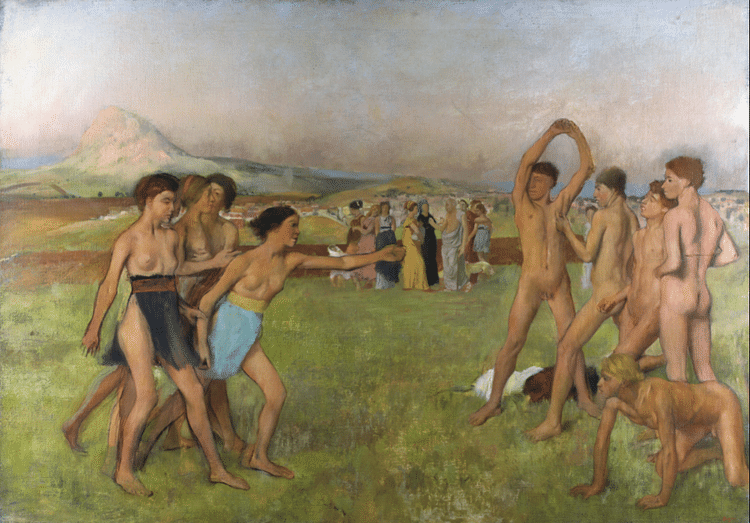 Young Spartans Exercising by Degas