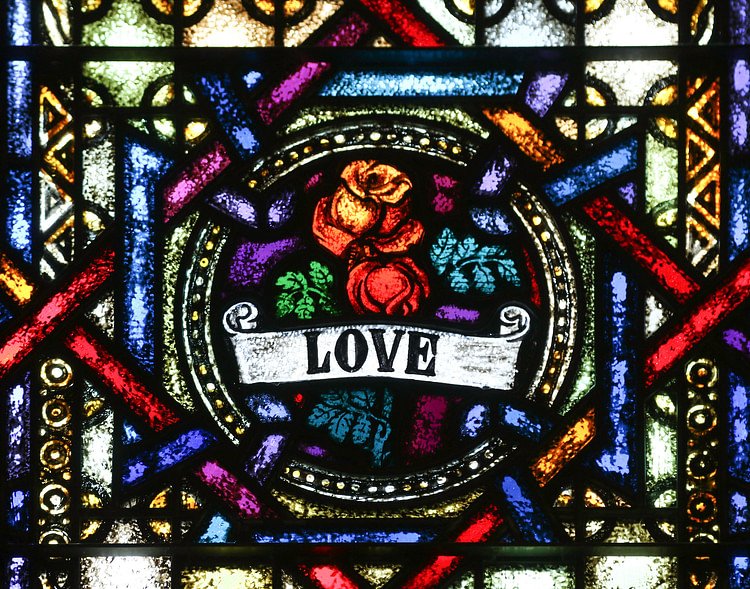 Stained Glass Window of a Christian Church