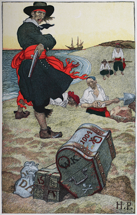 Captain Kidd Burying His Treasure