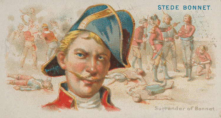 Stede Bonnet Cigarette Card