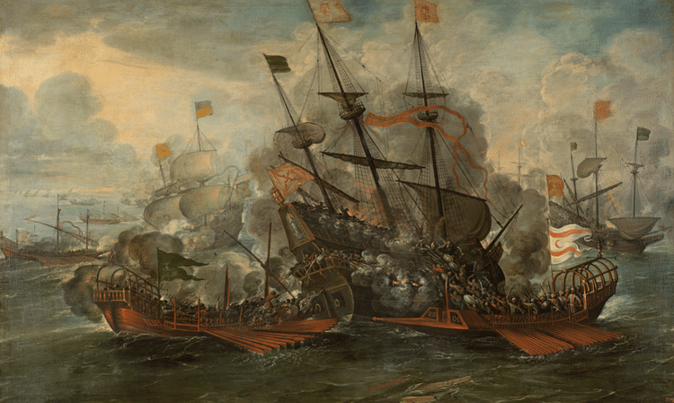 Spanish Galleon Under Attack