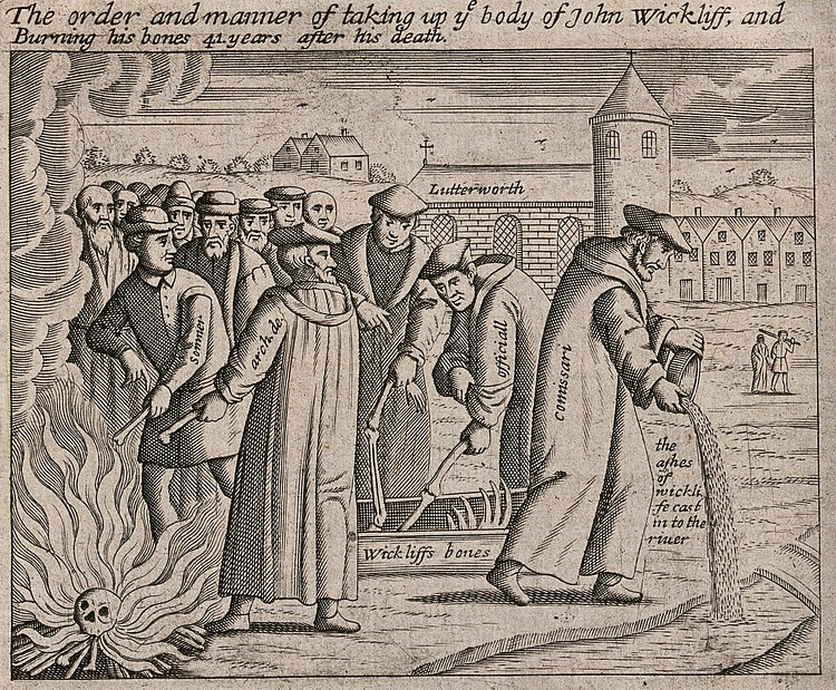 Exhumation of John Wycliffe