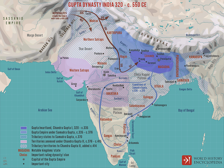 Gupta Dynasty India, 320 - c. 550 CE