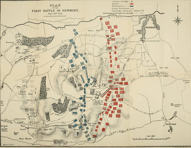 Troop Dispositions, First Battle of Newbury
