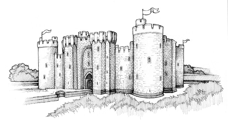Western European Medieval castle (From the Novel 