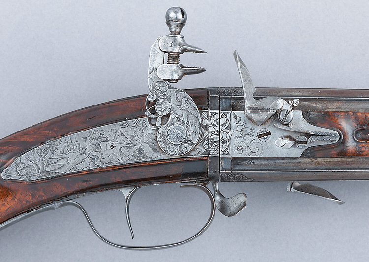 17th-Century Flintlock Mechanism