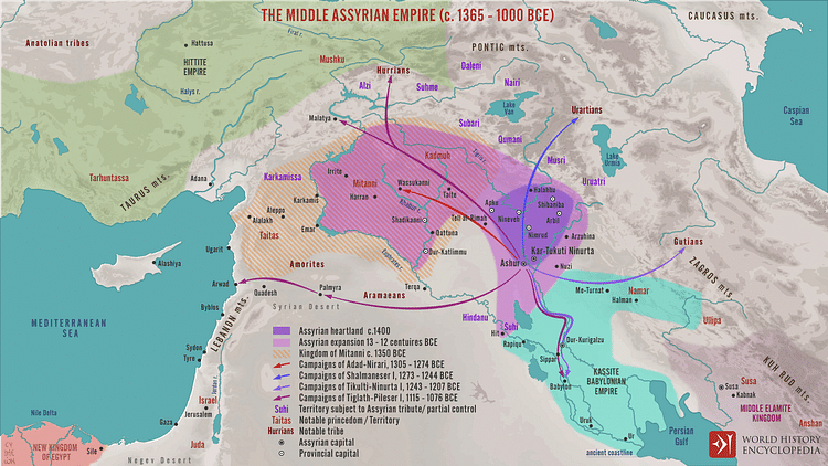 The Middle Assyrian Empire (c. 1365 - 1000 BCE)