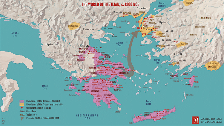 The World of the Iliad, c. 1200 BCE