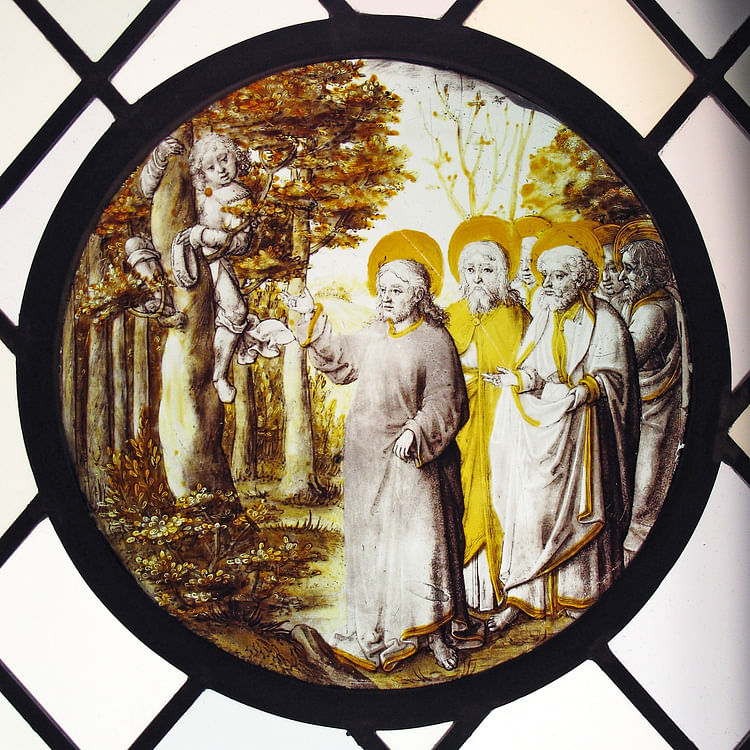 Roundel with Christ and Zacchaeus