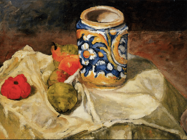 Still Life with Italian Earthenware Jar by Cézanne