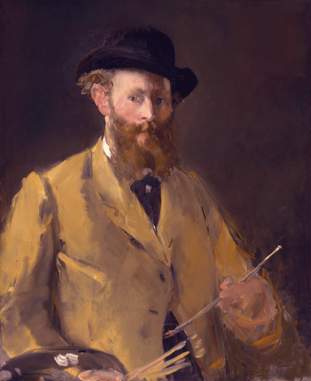 Self-portrait with a Palette by Manet
