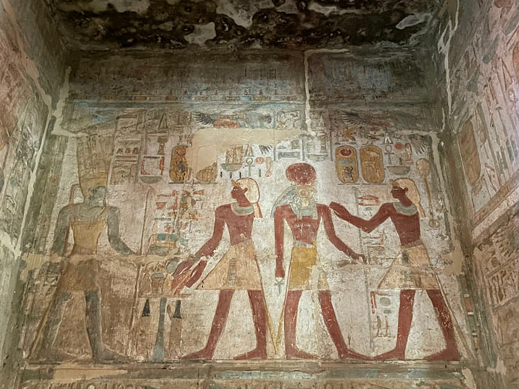 Amenhotep II & Thutmose III offering to Amun-Ra & Ra-Harachte