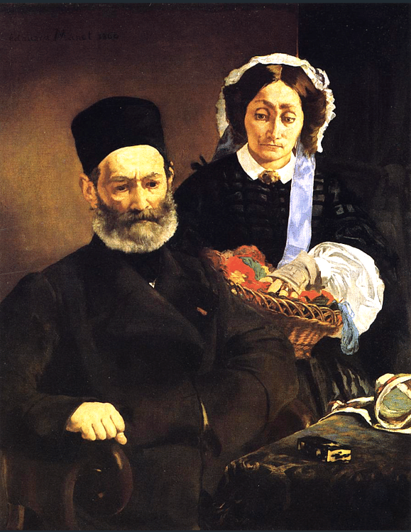 Portrait of Monsieur & Madame Auguste Manet by Manet