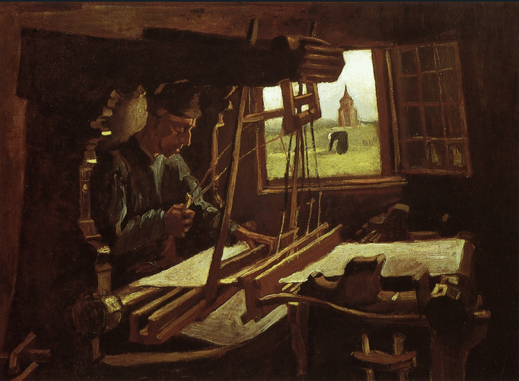 Weaver near an Open Window by van Gogh