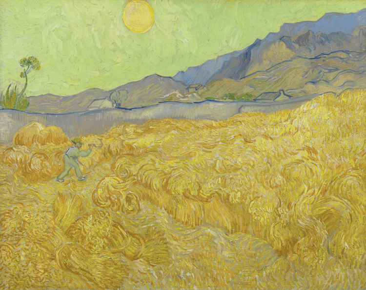 Wheatfield with a Reaper by van Gogh
