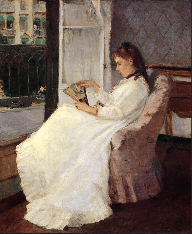 Edma Pontillon at a Window by Morisot