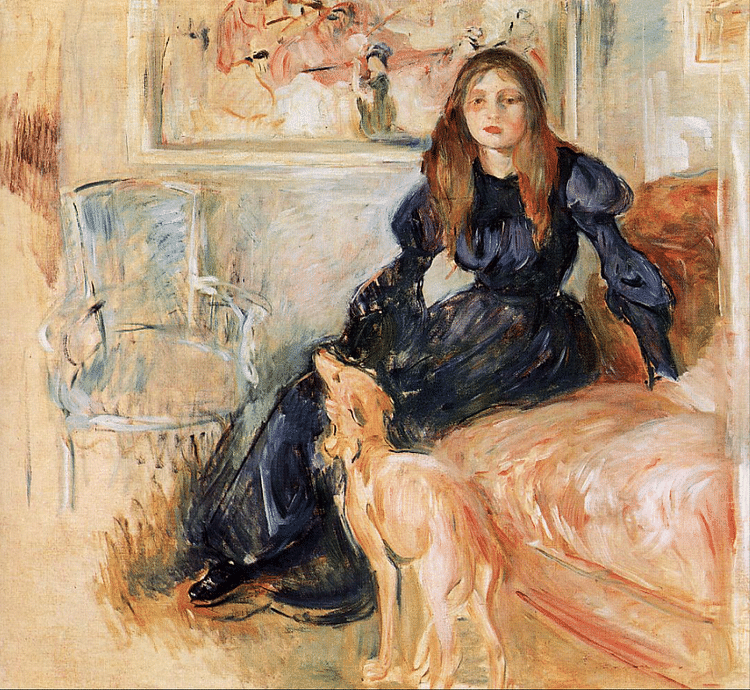 Julie Manet and her Greyhound Laerte by Morisot