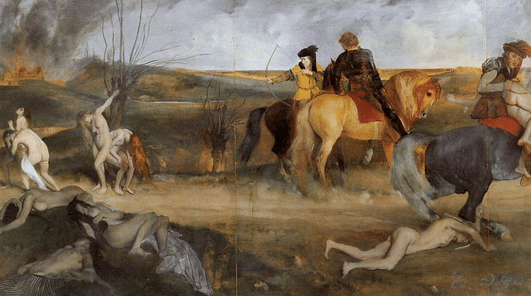 Medieval War Scene by Degas