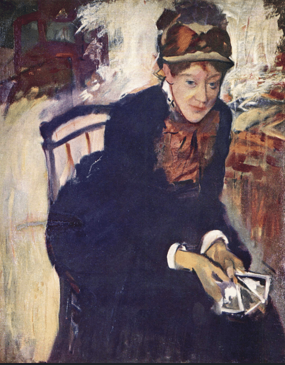 Portrait of Mary Cassatt by Degas