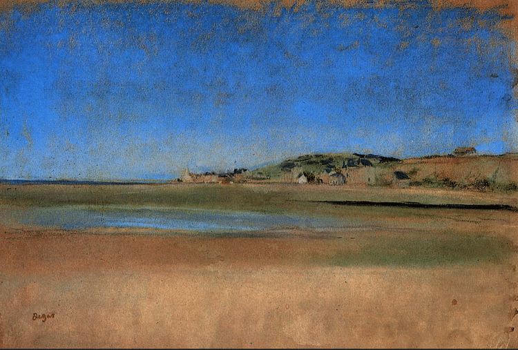 Houses Beside the Sea by Degas