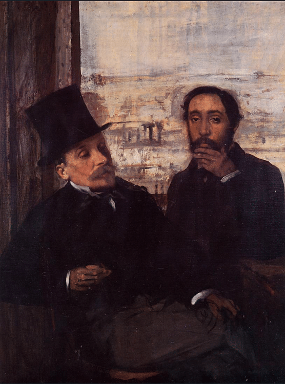 Self-Portrait with Evariste de Valernes by Degas