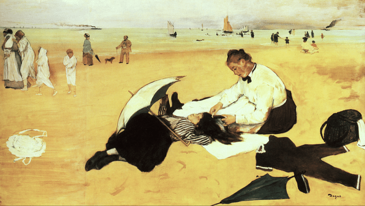 Beach Scene by Degas