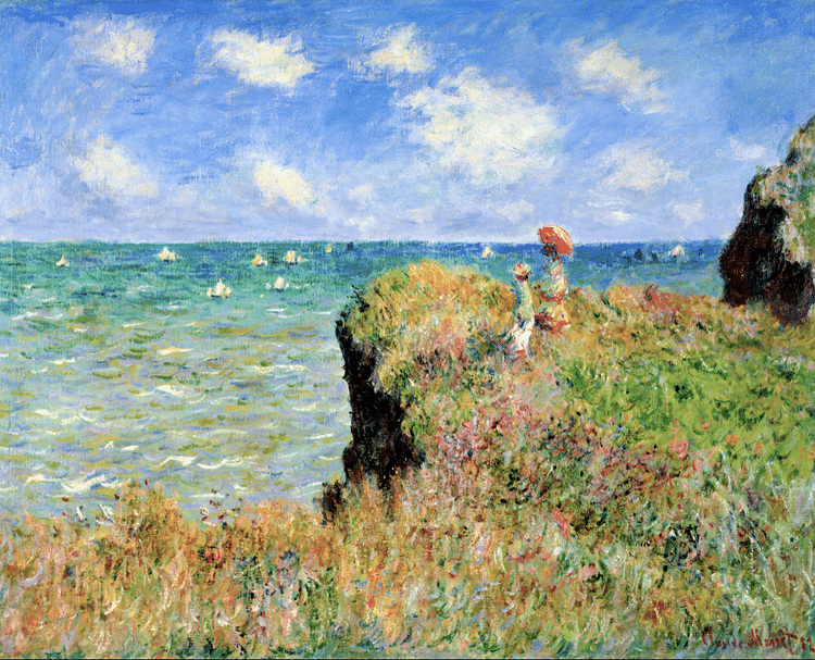 Cliff Walk at Pourville by Monet