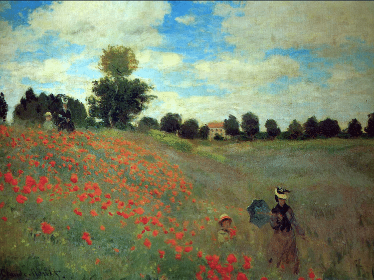 Poppy Field near Argenteuil by Monet