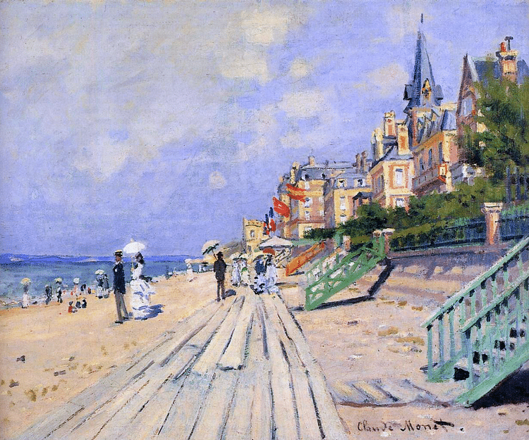 The Beach at Trouville by Monet