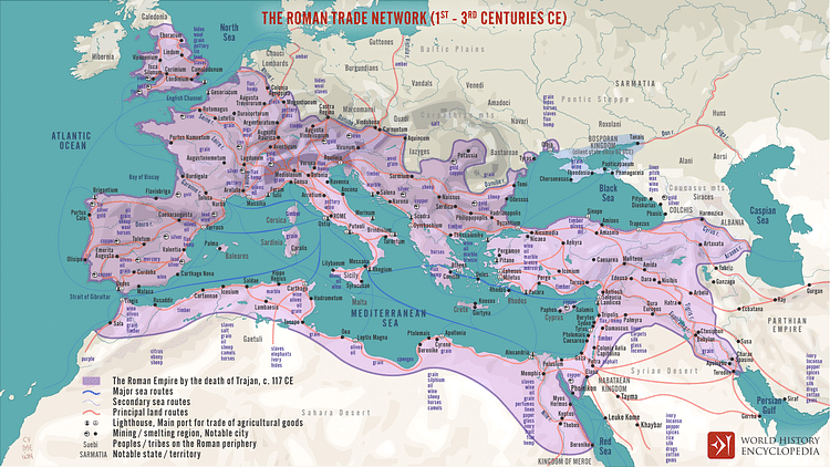The Roman Trade Network (1st - 3rd centuries CE)