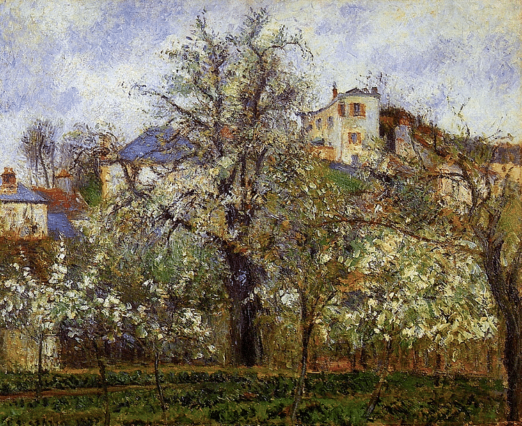 Kitchen Garden with Trees in Flower by Pissarro