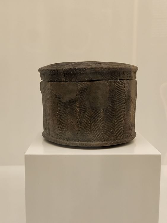 Cycladic Cylindrical Pyxis with Lid