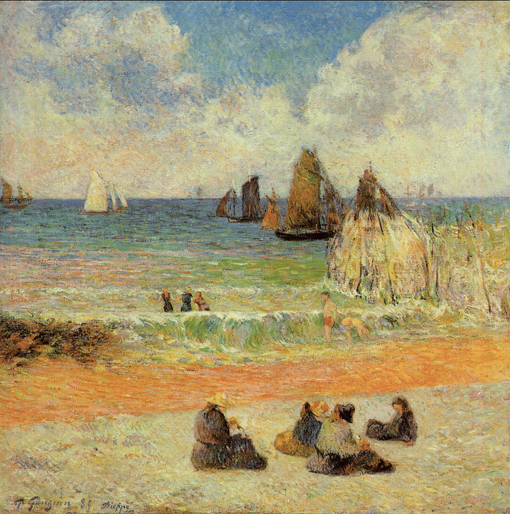Beach, Dieppe by Gauguin