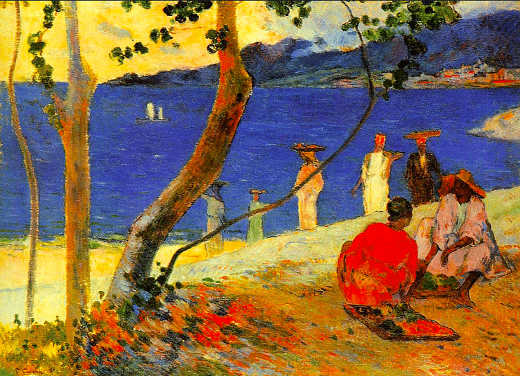 The Seashore, Martinique Island by Gauguin