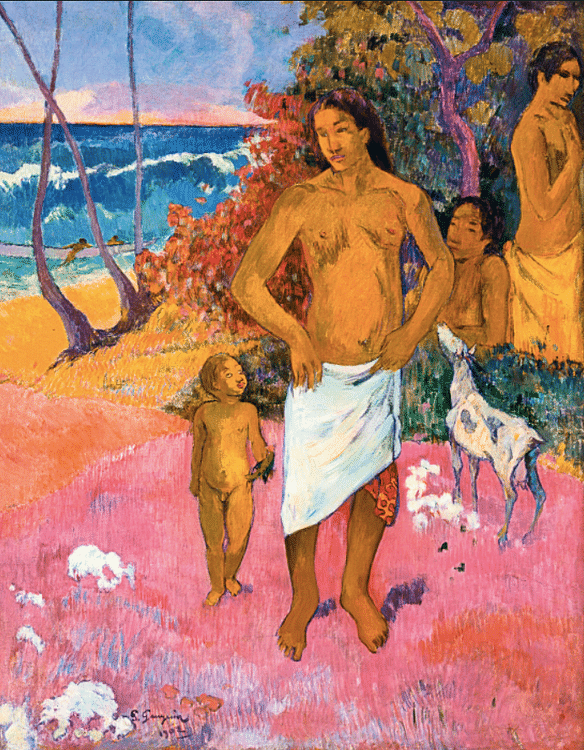 A Walk by the Sea by Gauguin