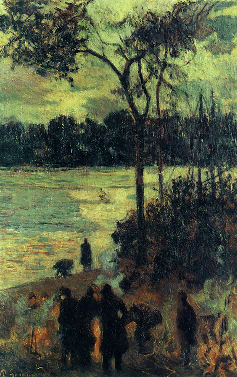 Fire at the Riverbank by Gauguin