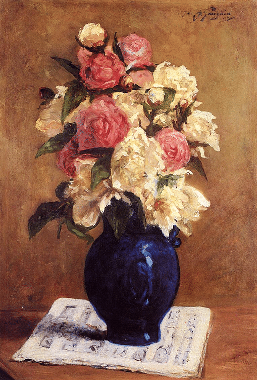 Bouquet of Peonies on a Musical Score by Gauguin