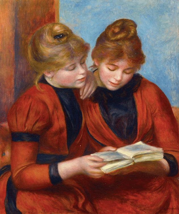 Young Girls Reading by Renoir