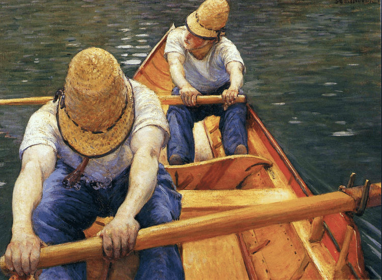 Rowers on the Yerres River by Caillebotte