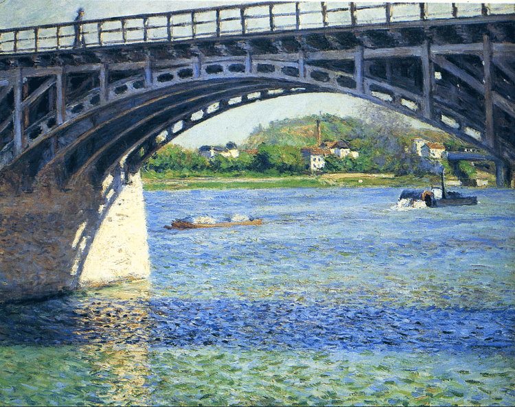 The Bridge at Argenteuil & the Seine by Caillebotte