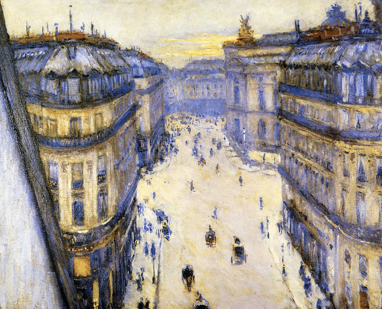 Rue Halévy, Balcony View by Caillebotte